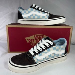 Vans Shoes | (Old Skool) Blue/ White checkered Vans